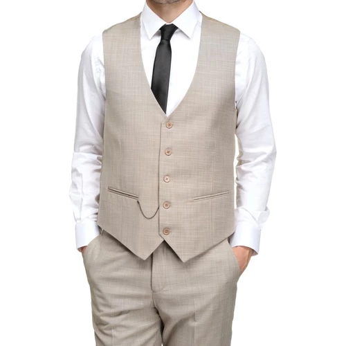 Billtornade Costume 3 pièces Couleur Beige 5 Billtornade Costume 3 pièces Couleur Beige – Image 3